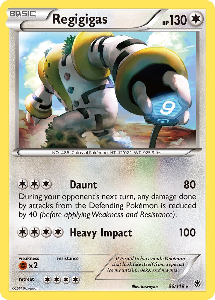 Regigigas 086/124 — Phantom Forces (English Pokémon TCG card)