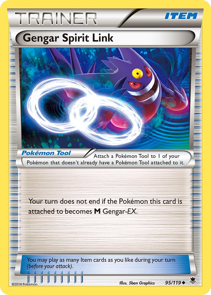 Gengar Spirit Link 095/124 — Phantom Forces (English Pokémon TCG card)