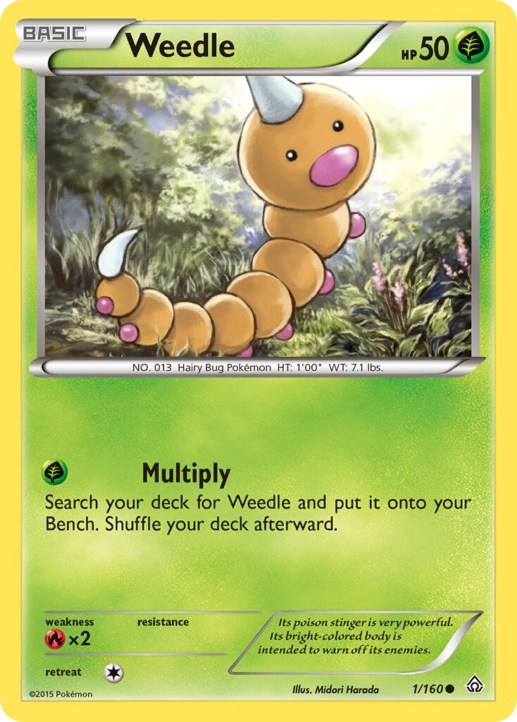 Weedle 001/164 — Primal Clash (English Pokémon TCG card)