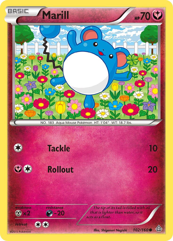 Marill 102/164 — Primal Clash (English Pokémon TCG card)