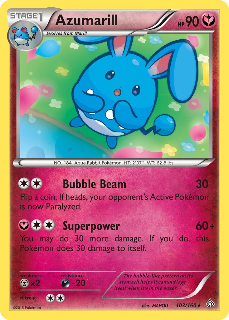 Azumarill 103/164 — Primal Clash (English Pokémon TCG card)