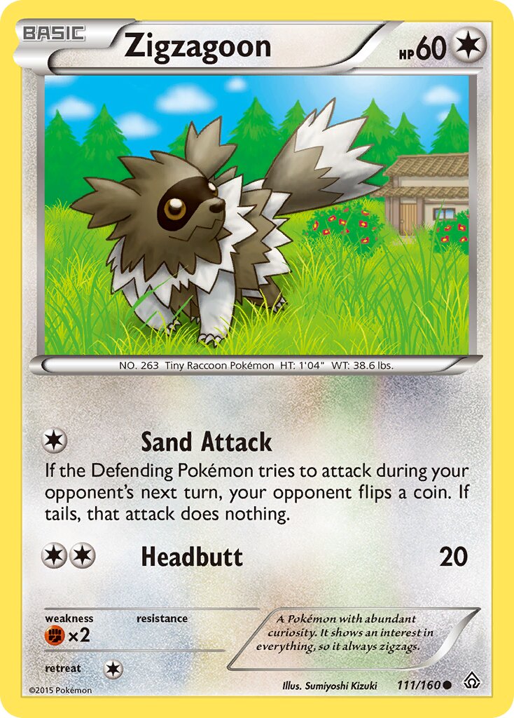 Zigzagoon 111/164 — Primal Clash (English Pokémon TCG card)