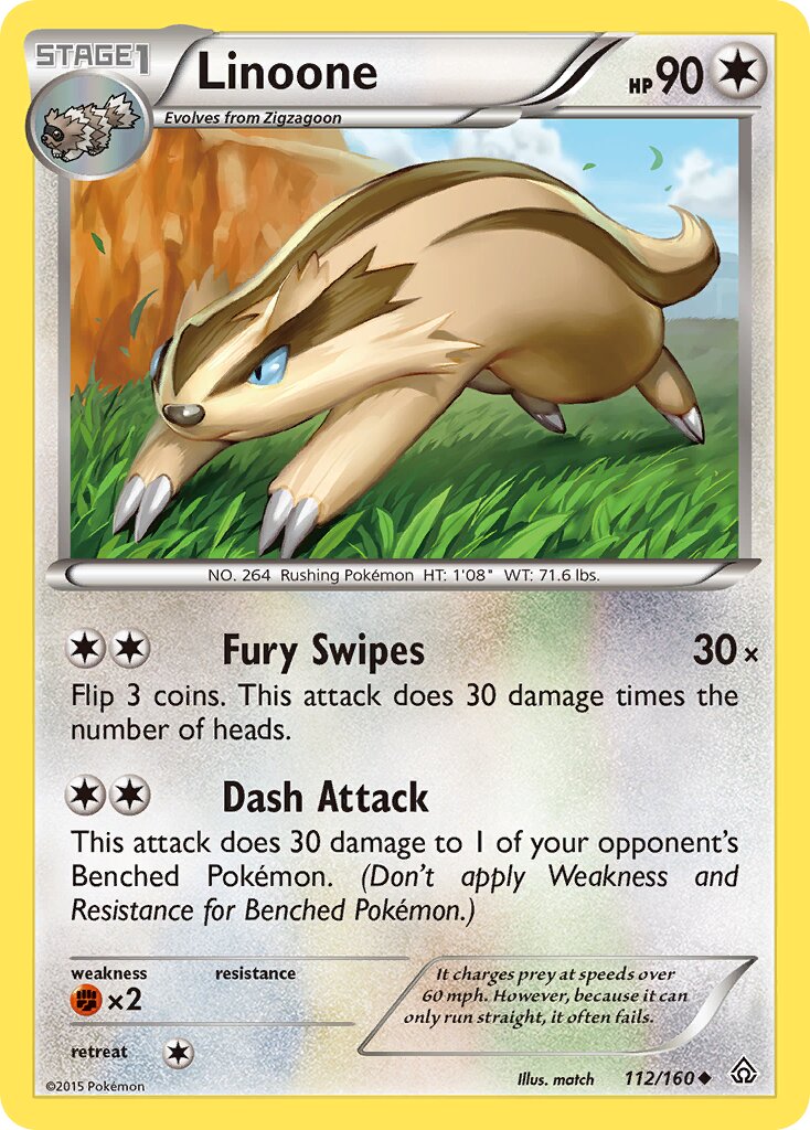 Linoone 112/164 — Primal Clash (English Pokémon TCG card)