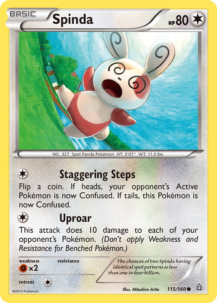 Spinda 115/164 — Primal Clash (English Pokémon TCG card)