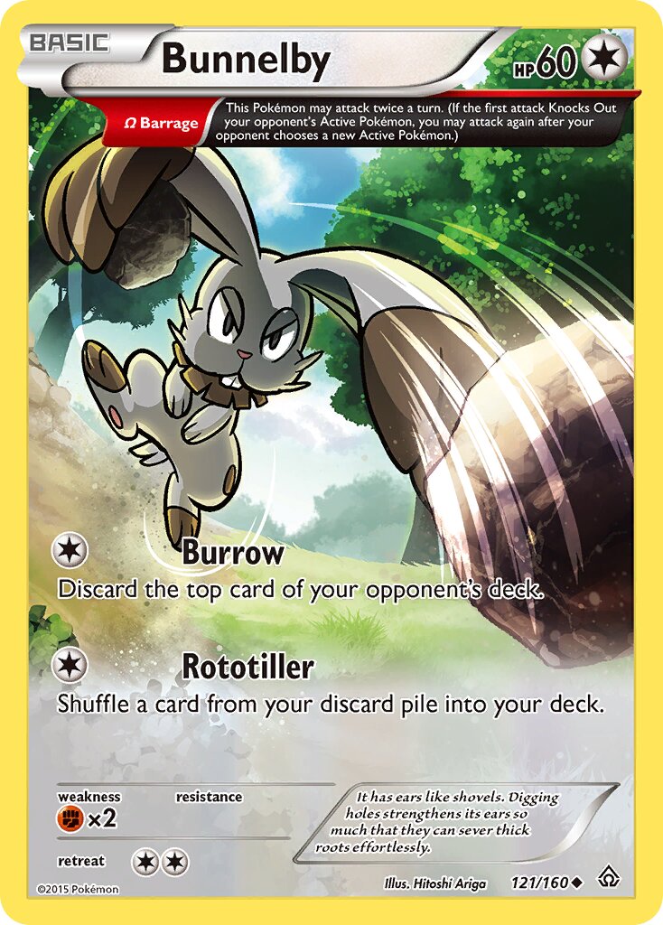 Bunnelby 121/164 — Primal Clash (English Pokémon TCG card)