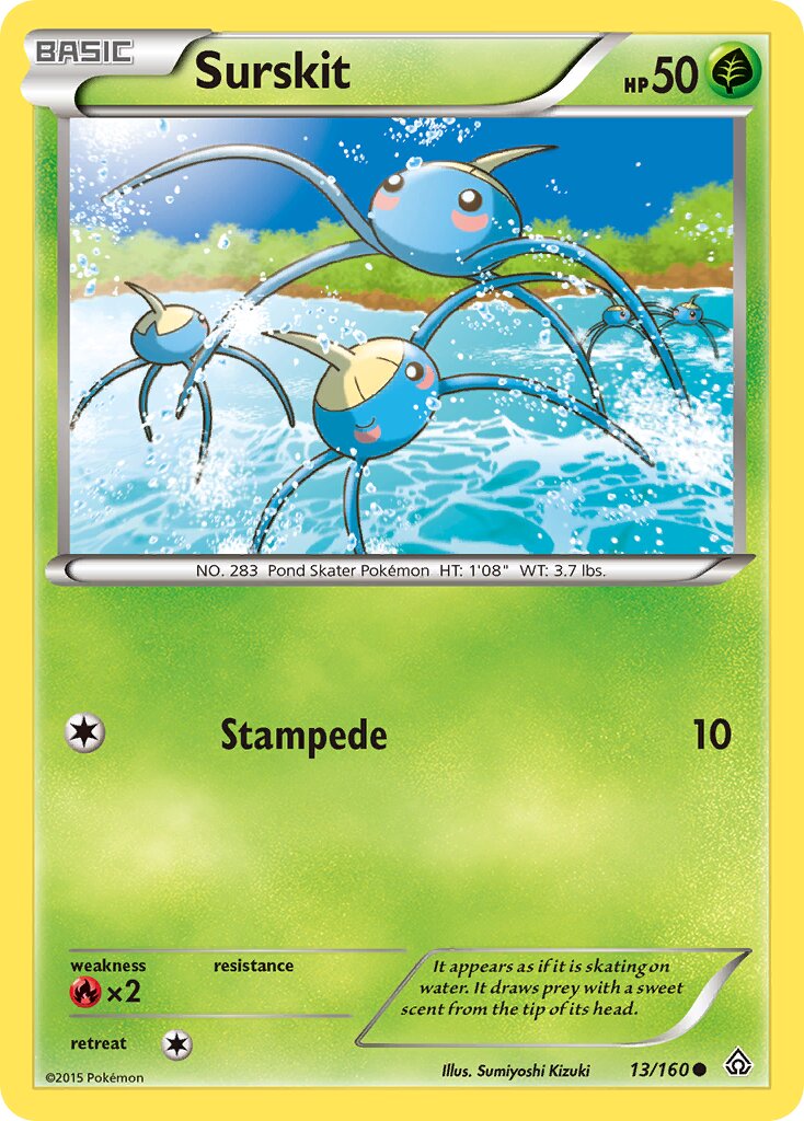 Surskit 013/164 — Primal Clash (English Pokémon TCG card)
