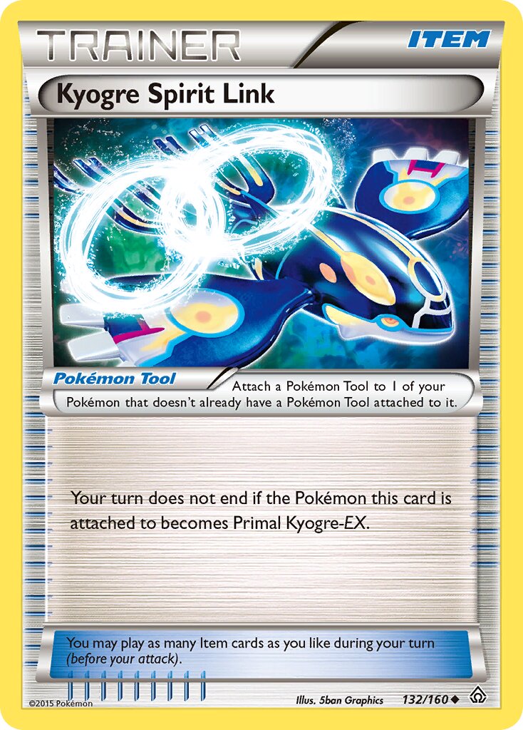 Kyogre Spirit Link 132/164 — Primal Clash (English Pokémon TCG card)