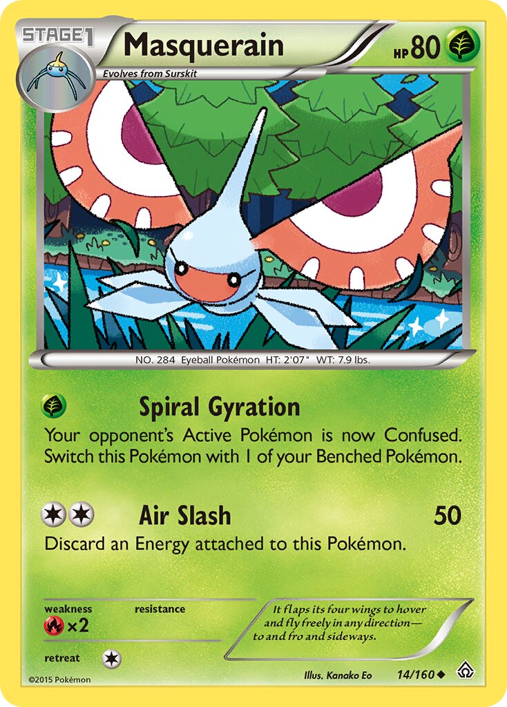 Masquerain 014/164 — Primal Clash (English Pokémon TCG card)