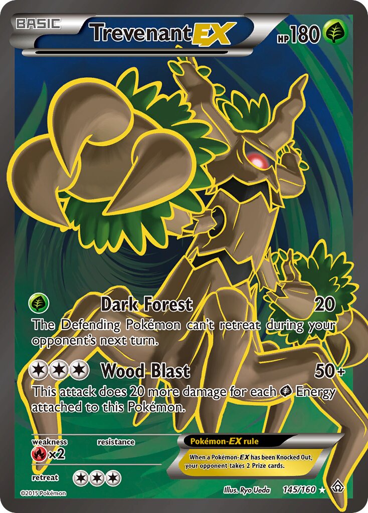 Trevenant-EX 145/164 — Primal Clash (English Pokémon TCG card)