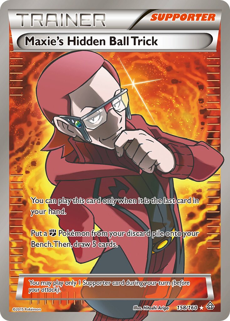 Maxie's Hidden Ball Trick 158/164 — Primal Clash (English Pokémon TCG card)
