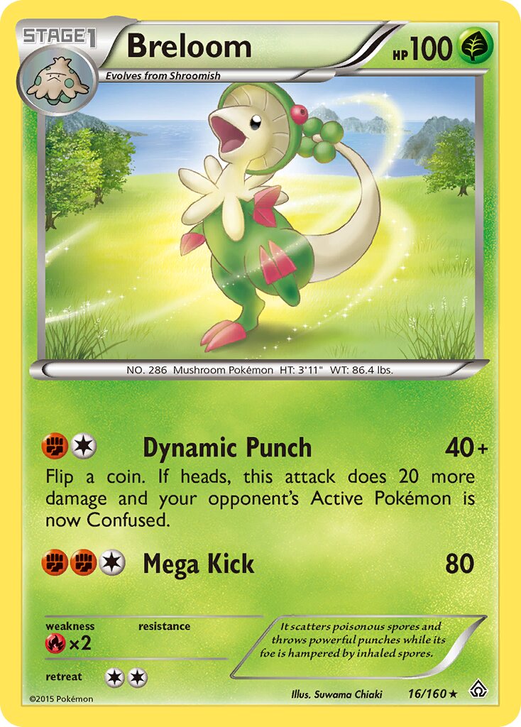 Breloom 016/164 — Primal Clash (English Pokémon TCG card)