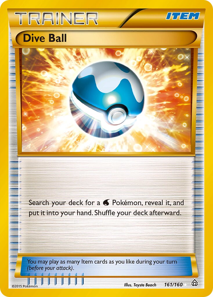 Dive Ball 161/164 — Primal Clash (English Pokémon TCG card)