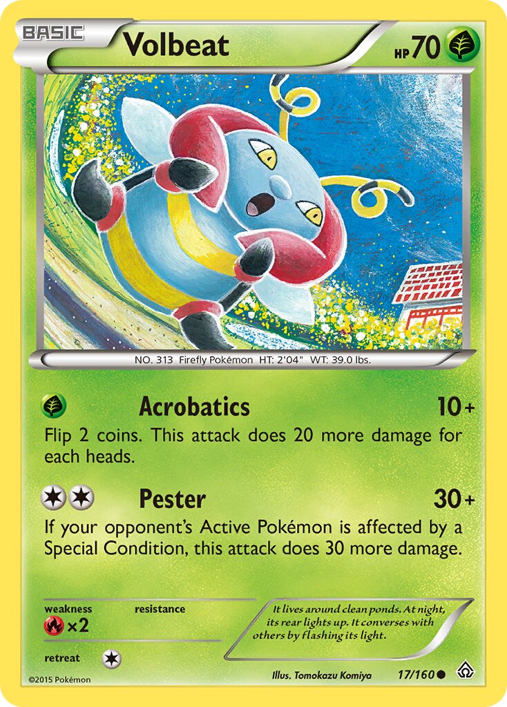 Volbeat 017/164 — Primal Clash (English Pokémon TCG card)