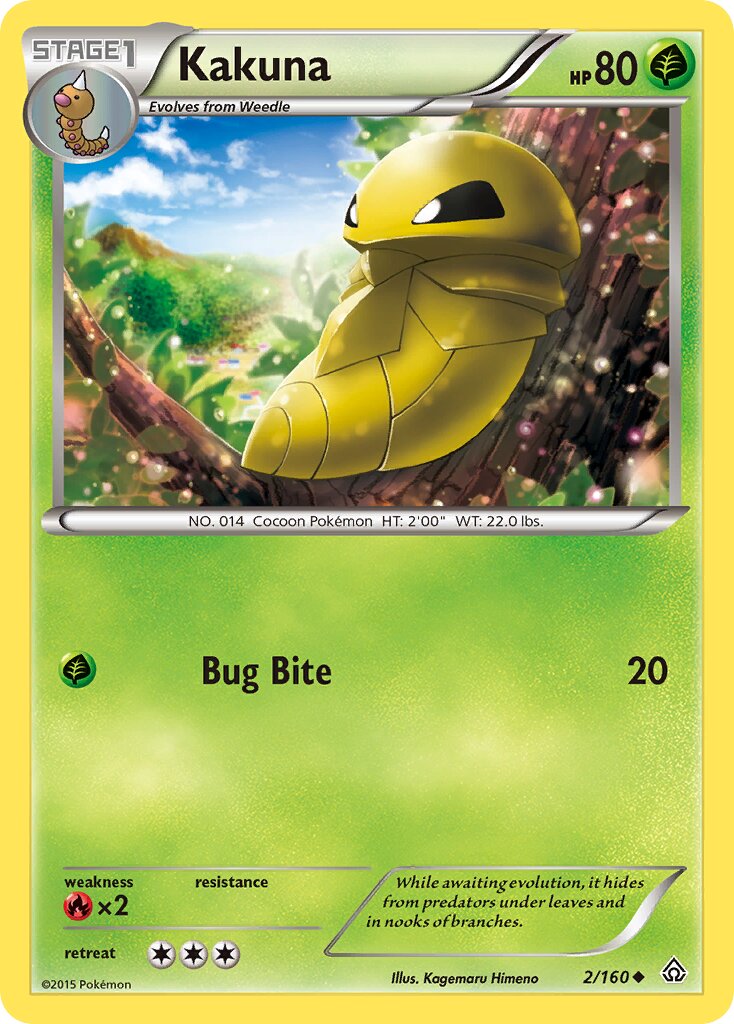 Kakuna 002/164 — Primal Clash (English Pokémon TCG card)