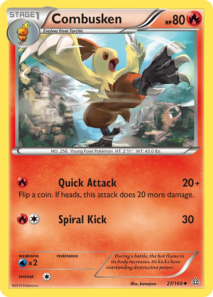 Combusken 027/164 — Primal Clash (English Pokémon TCG card)