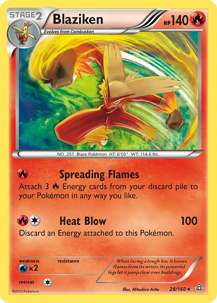 Blaziken 028/164 — Primal Clash (English Pokémon TCG card)