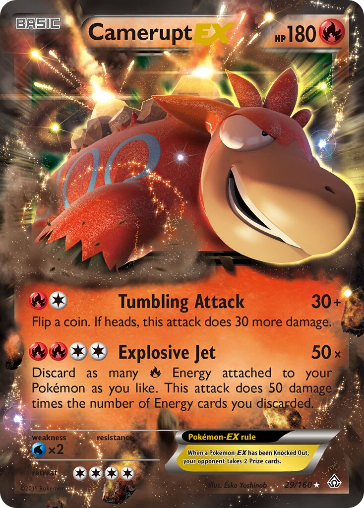 Camerupt-EX 029/164 — Primal Clash (English Pokémon TCG card)