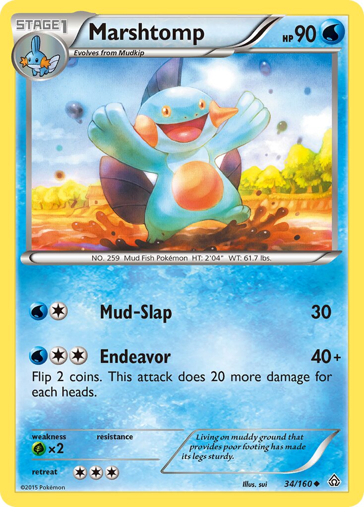 Marshtomp 034/164 — Primal Clash (English Pokémon TCG card)