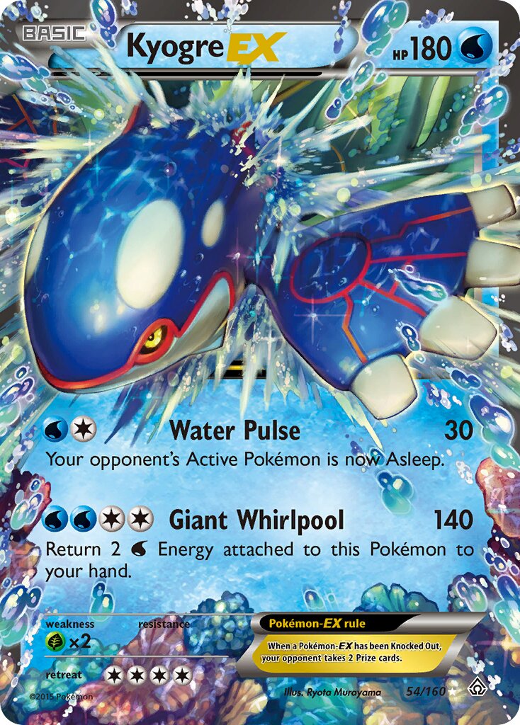 Kyogre-EX 054/164 — Primal Clash (English Pokémon TCG card)