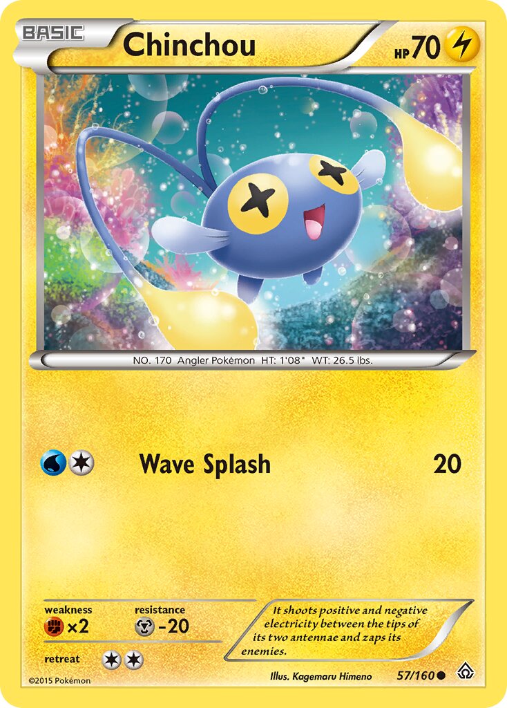 Chinchou 057/164 — Primal Clash (English Pokémon TCG card)