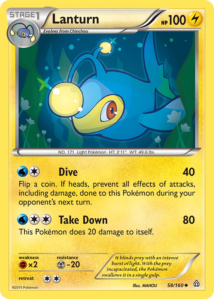 Lanturn 058/164 — Primal Clash (English Pokémon TCG card)