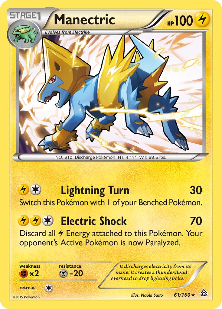 Manectric 061/164 — Primal Clash (English Pokémon TCG card)