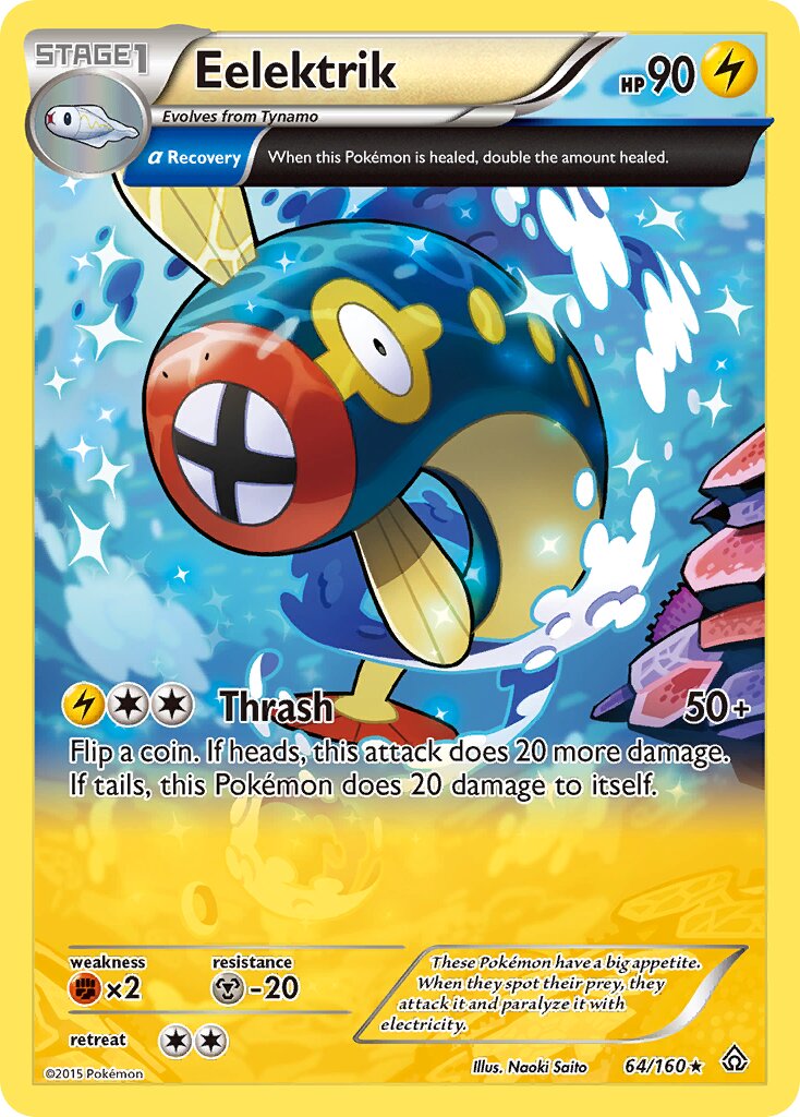Eelektrik 064/164 — Primal Clash (English Pokémon TCG card)