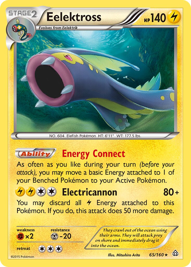 Eelektross 065/164 — Primal Clash (English Pokémon TCG card)