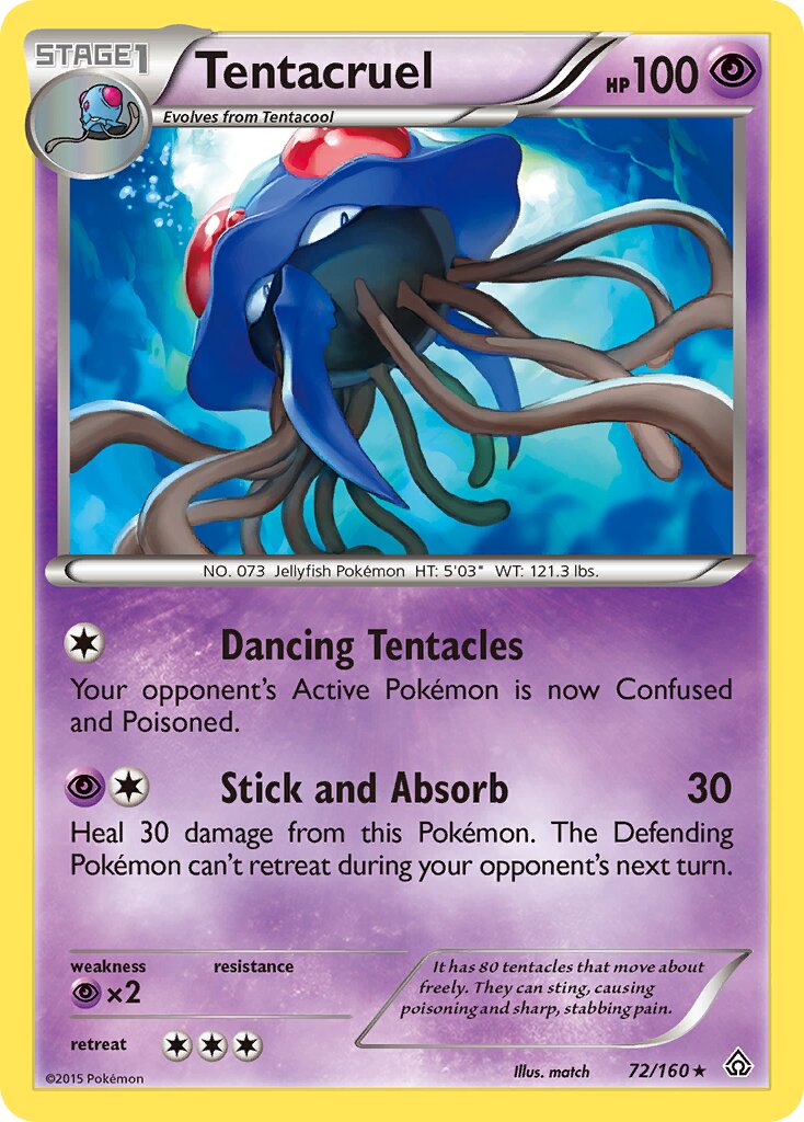Tentacruel 072/164 — Primal Clash (English Pokémon TCG card)
