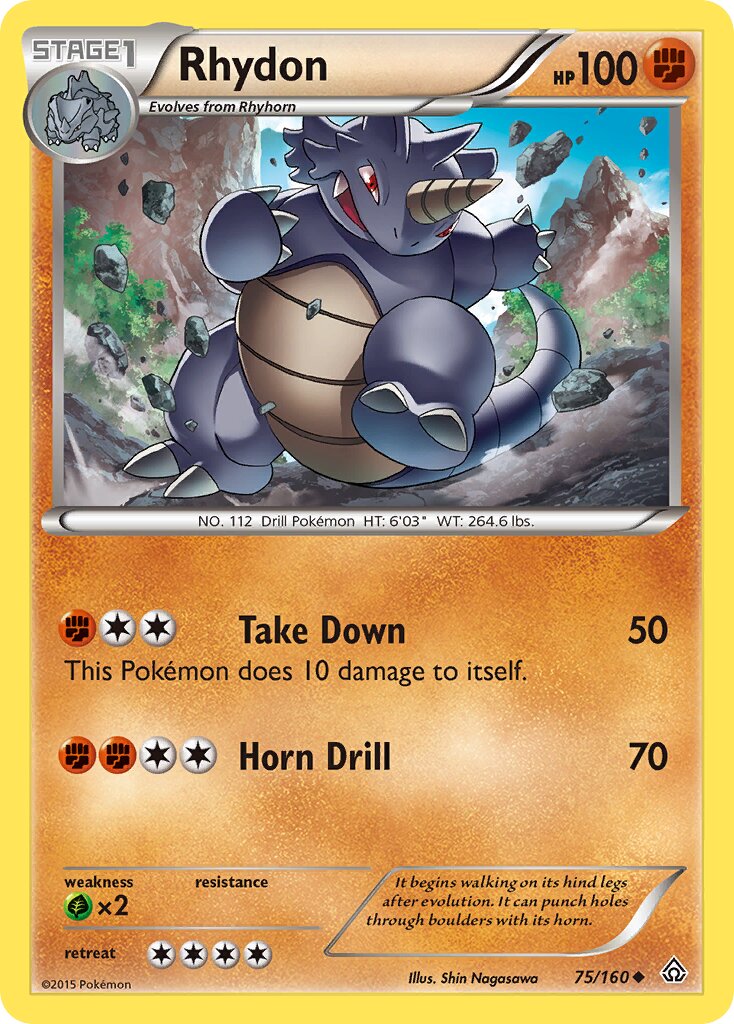 Rhydon 075/164 — Primal Clash (English Pokémon TCG card)