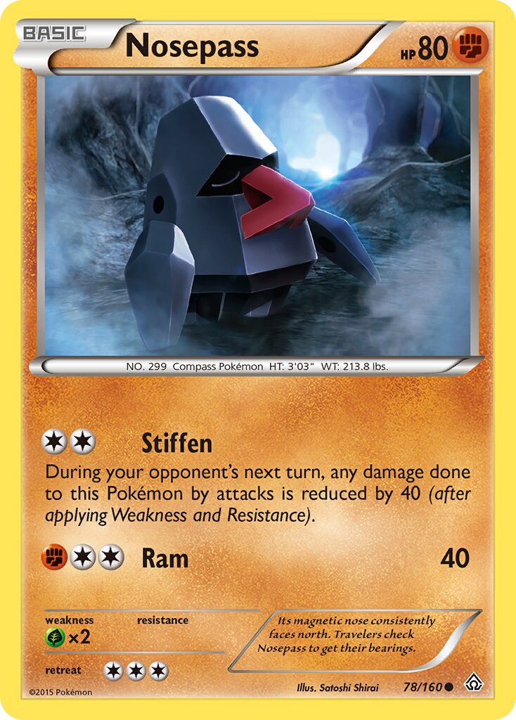 Nosepass 078/164 — Primal Clash (English Pokémon TCG card)