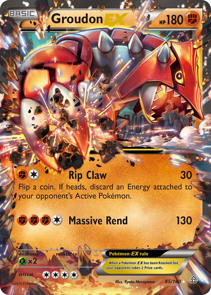 Groudon-EX 085/164 — Primal Clash (English Pokémon TCG card)
