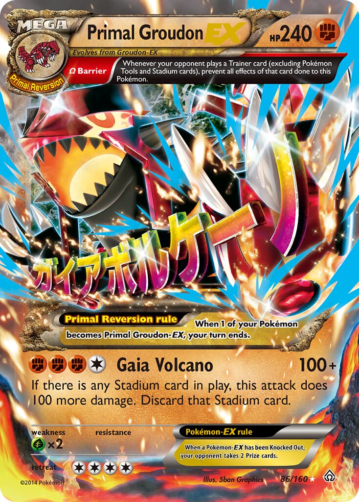 Primal Groudon-EX 086/164 — Primal Clash (English Pokémon TCG card)
