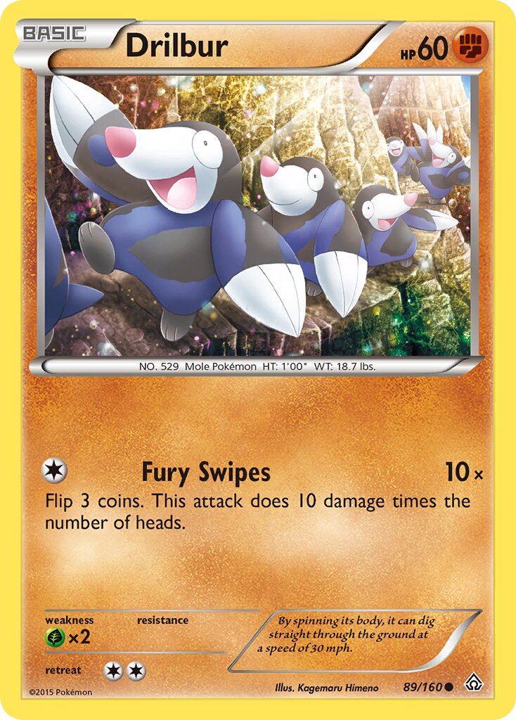 Drilbur 089/164 — Primal Clash (English Pokémon TCG card)