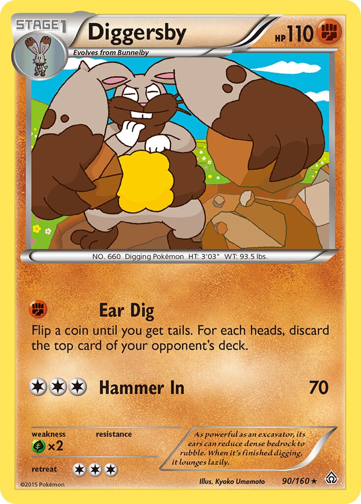 Diggersby 090/164 — Primal Clash (English Pokémon TCG card)