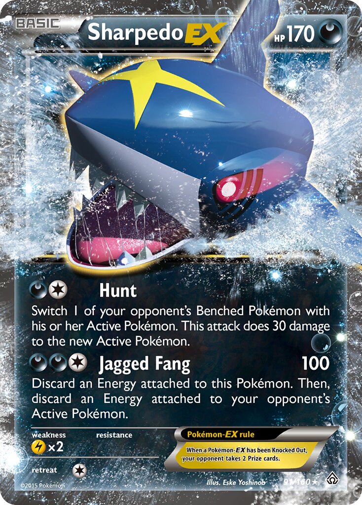 Sharpedo-EX 091/164 — Primal Clash (English Pokémon TCG card)