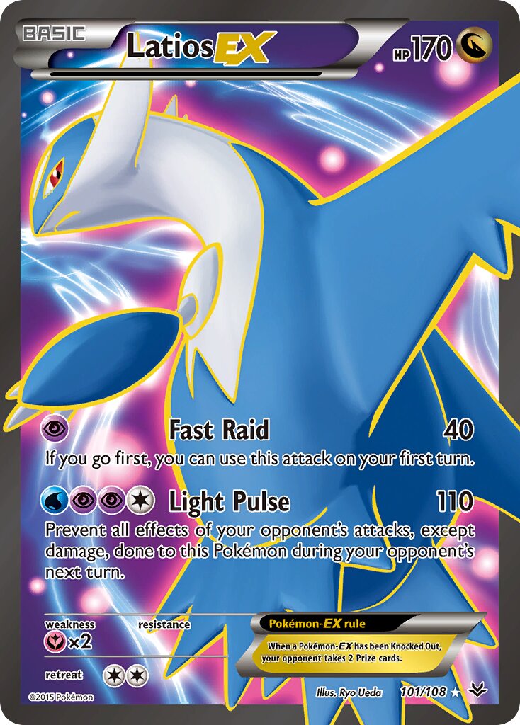 Latios-EX 101/112 — Roaring Skies (English Pokémon TCG card)