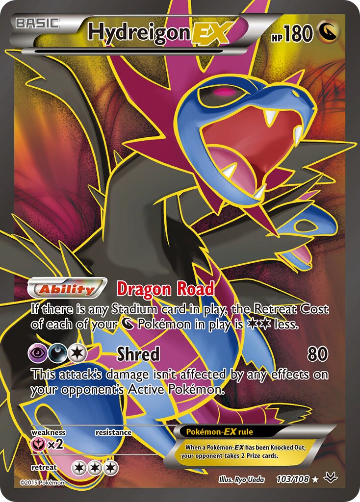 Hydreigon-EX 103/112 — Roaring Skies (English Pokémon TCG card)