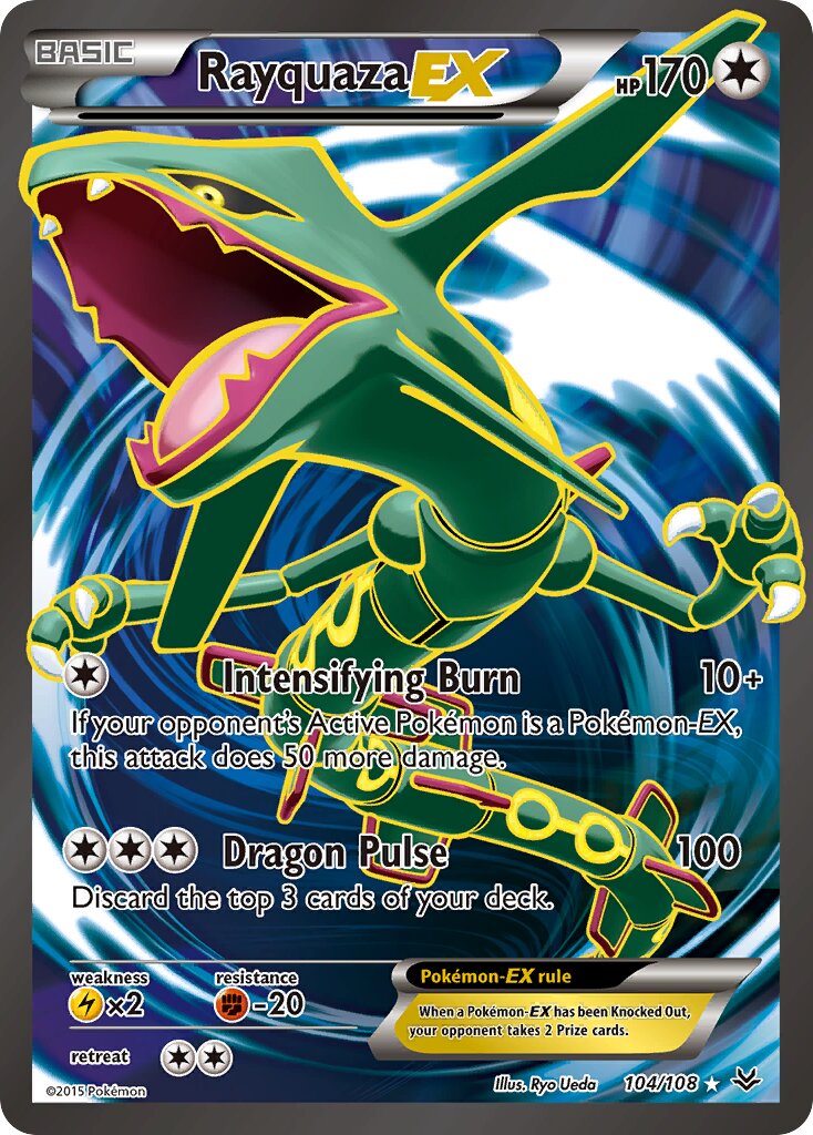 Rayquaza-EX 104/112 — Roaring Skies (English Pokémon TCG card)