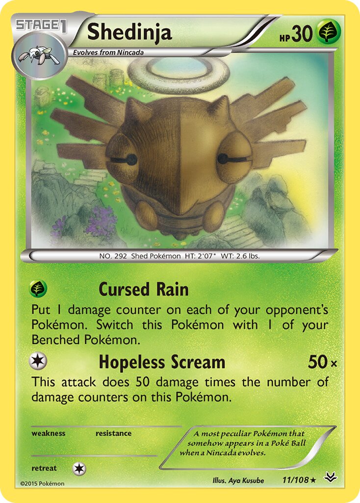 Shedinja 011/112 — Roaring Skies (English Pokémon TCG card)
