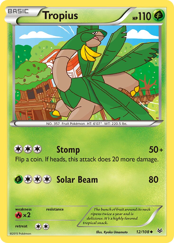 Tropius 012/112 — Roaring Skies (English Pokémon TCG card)
