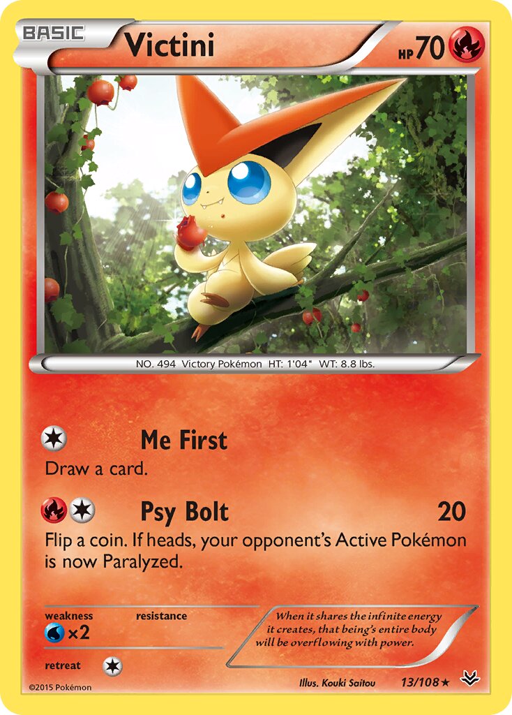 Victini 013/112 — Roaring Skies (English Pokémon TCG card)