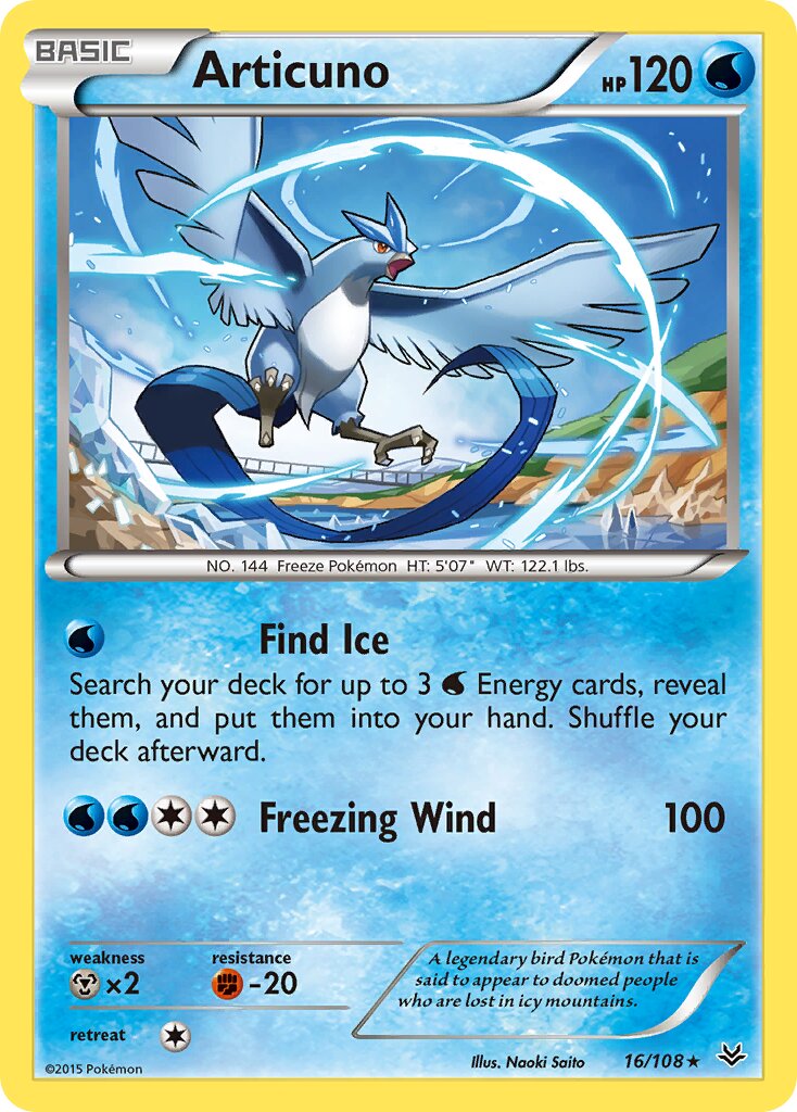Articuno 016/112 — Roaring Skies (English Pokémon TCG card)