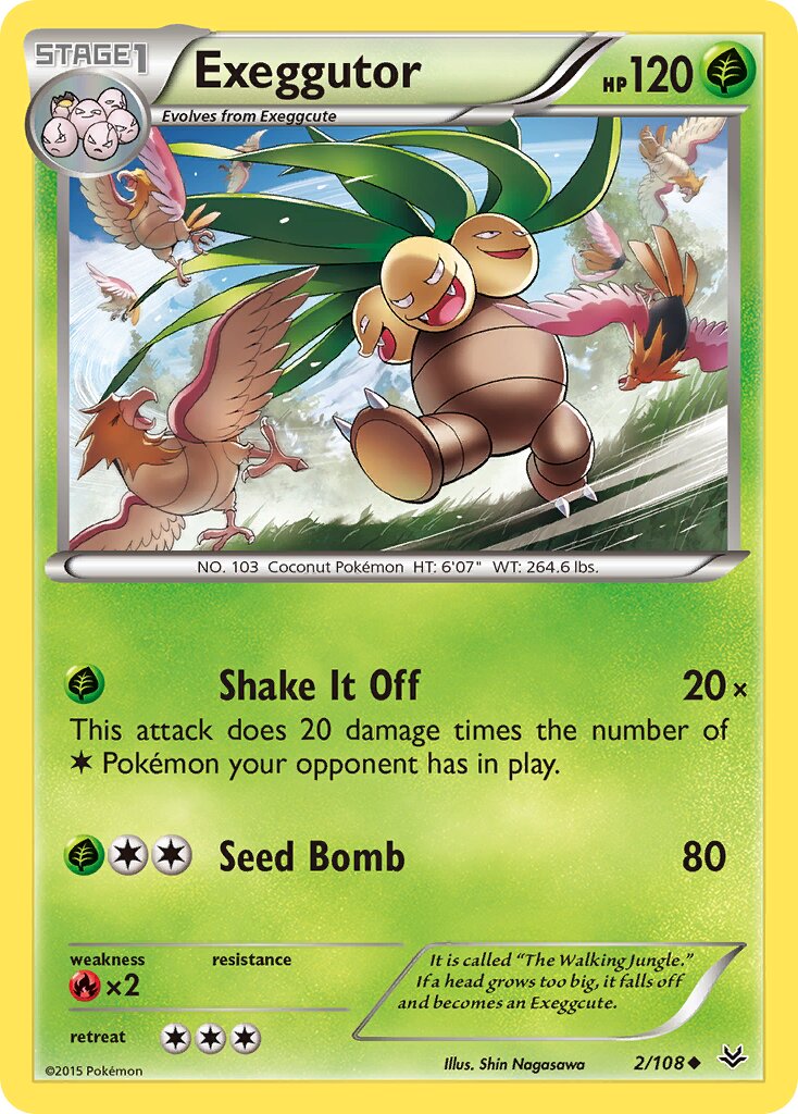 Exeggutor 002/112 — Roaring Skies (English Pokémon TCG card)