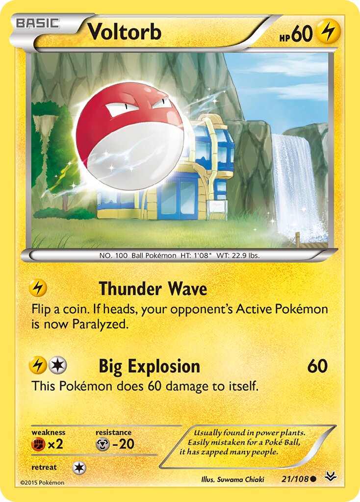 Voltorb 021/112 — Roaring Skies (English Pokémon TCG card)