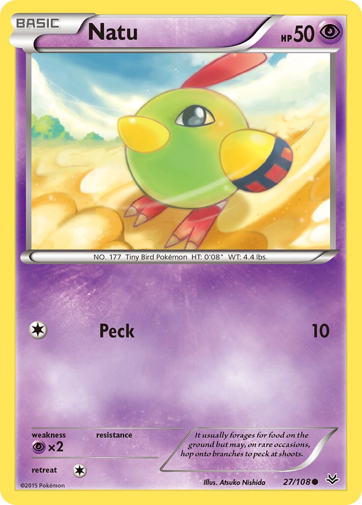 Natu 027/112 — Roaring Skies (English Pokémon TCG card)