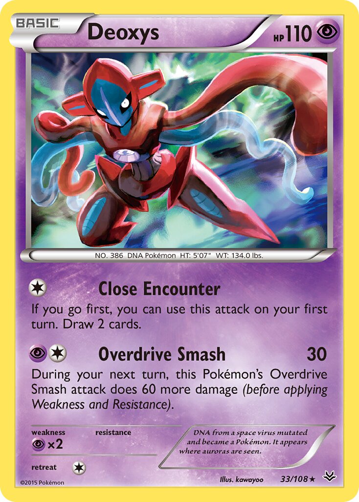 Deoxys 033/112 — Roaring Skies (English Pokémon TCG card)