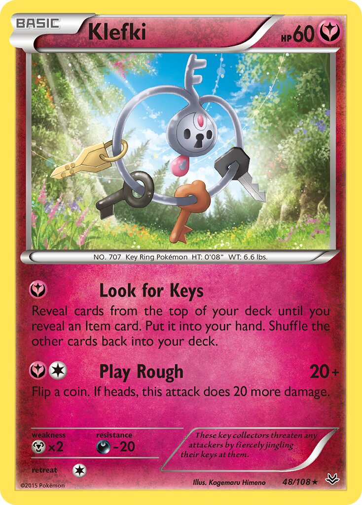 Klefki 048/112 — Roaring Skies (English Pokémon TCG card)