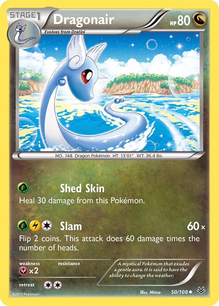 Dragonair 050/112 — Roaring Skies (English Pokémon TCG card)