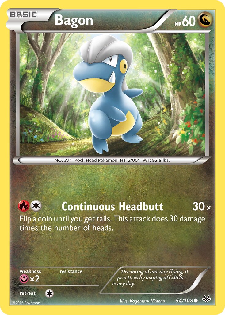 Bagon 054/112 — Roaring Skies (English Pokémon TCG card)
